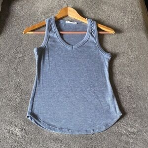 Reborn J Steel Blue Ribbed Tank Top
